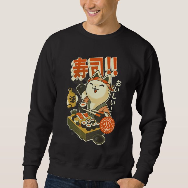 Sudadera Chef Gato Sushi (Anverso)