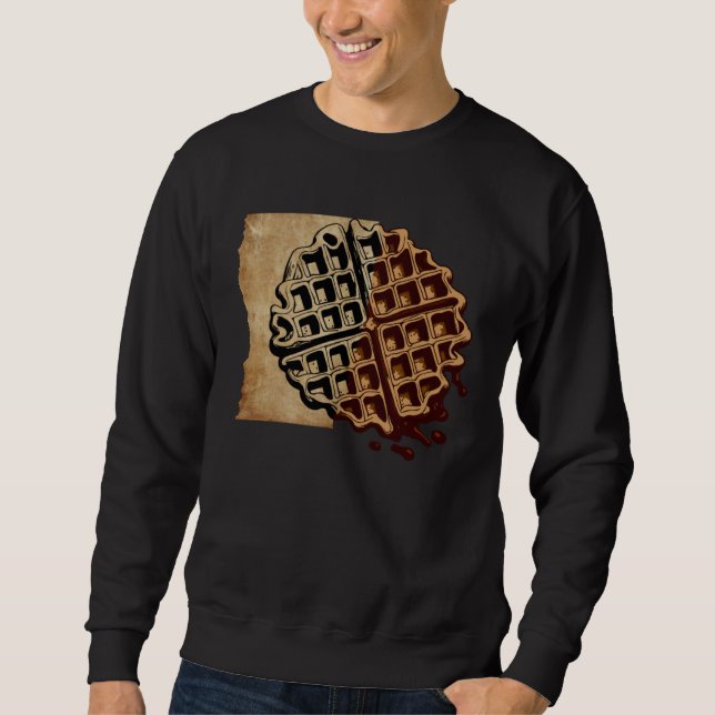 Sudadera Chef gourmet de comida de waffle aficionado artíst (Anverso)