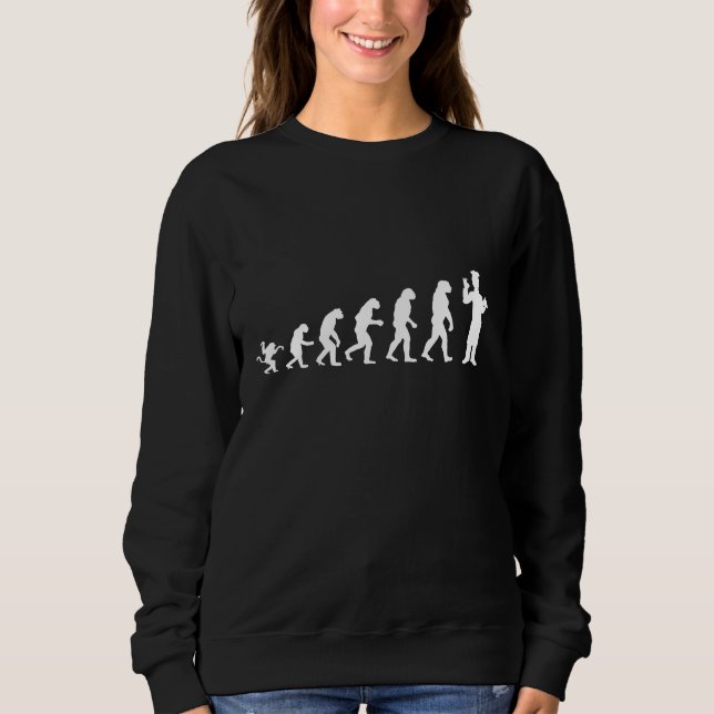 Sudadera Chef Para El Chef Humano Evolución Cocinando Comid (Anverso)