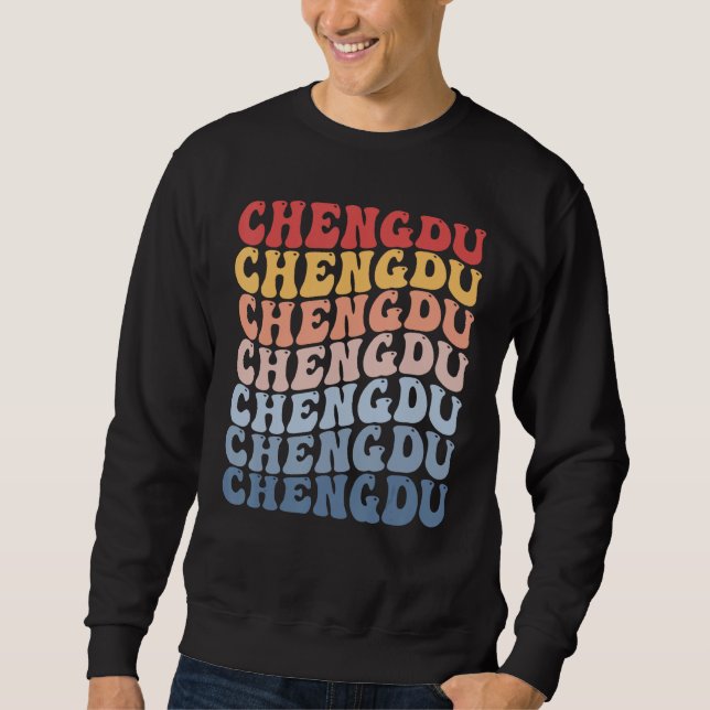 Sudadera Chengdu City Groovy Retro (Anverso)