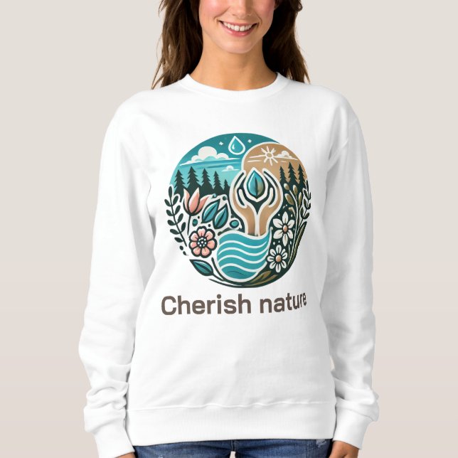 Sudadera Cherish nature (Anverso)