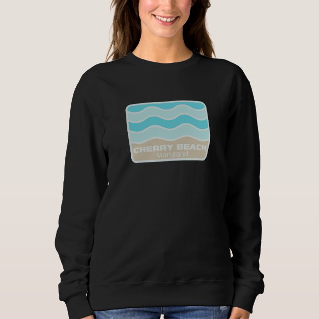 Sudadera Cherry Beach Maryland Beach Vacation Souvenir (Anverso)
