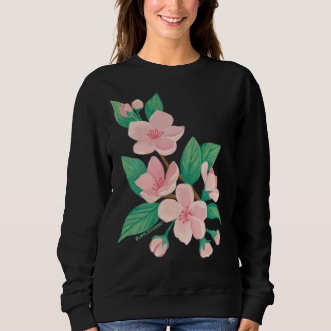 Sudadera Cherry Blossom Cute Hand Drawn Plant Flower (Anverso)
