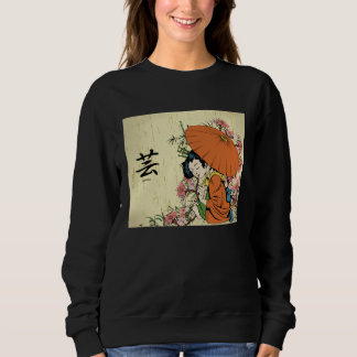 Sudadera Cherry Blossom Japanese Geisha Girl