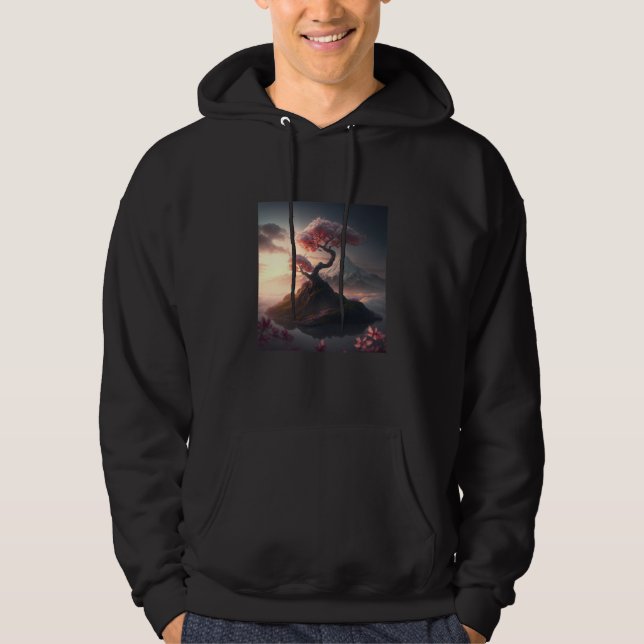Sudadera Cherry Blossom on a Mountain sunset epic cinematic (Anverso)