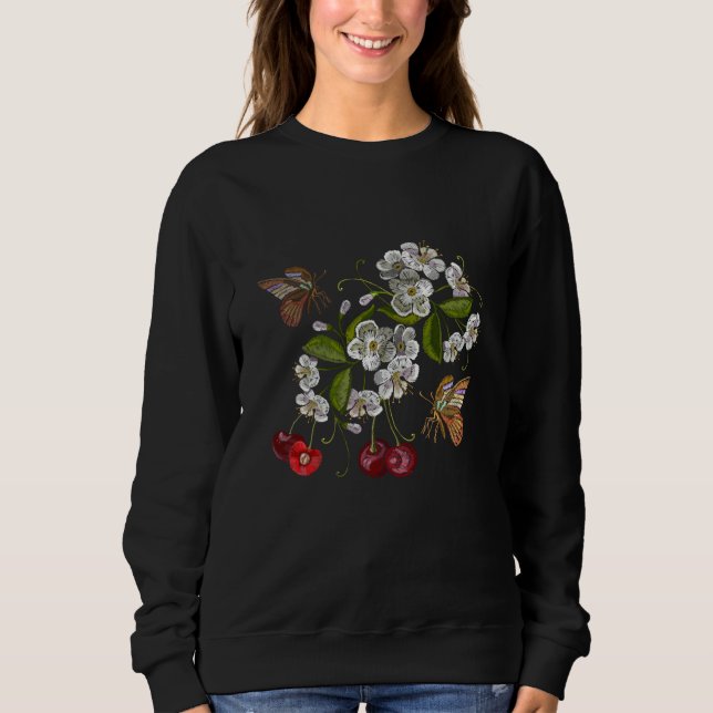 Sudadera Cherry Embroidery (Anverso)