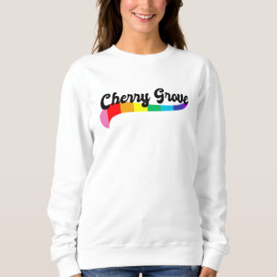 Sudadera Cherry Grove Fire Island NY logo arcoíris LGBTQ