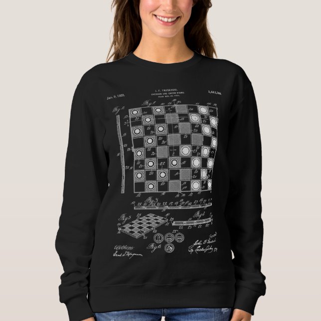 Sudadera Chess field blueprint invention description techni (Anverso)