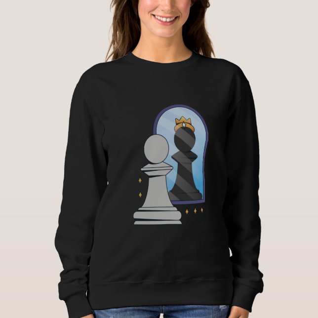 Sudadera chess figure king game queen horse pieces knight R (Anverso)