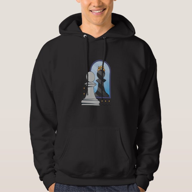 Sudadera chess figure king game queen horse pieces knight R (Anverso)