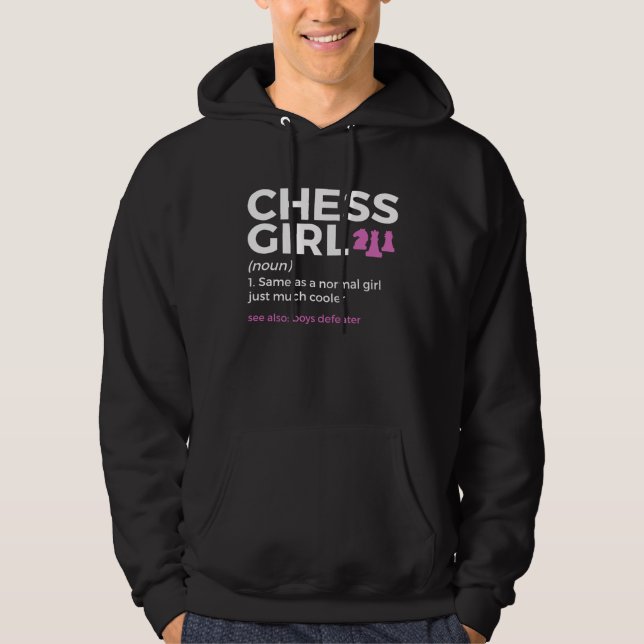Sudadera Chess Girl Definition Boys Defeater Chess Player (Anverso)