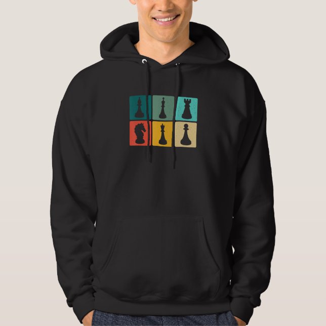 Sudadera Chess Retro Graphic Chess Player Checkmate Board G (Anverso)