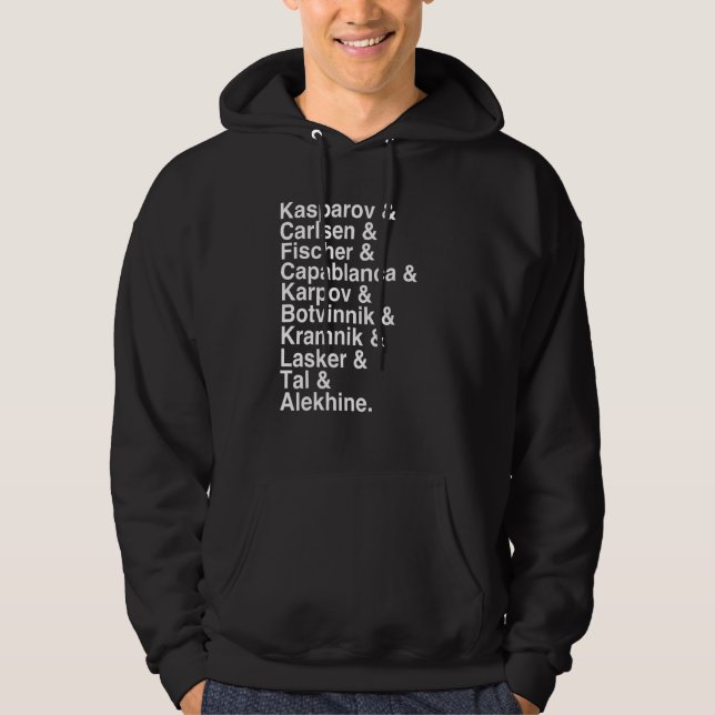 Sudadera Chess 's Best Players Of All Time  Checkmate Gear (Anverso)