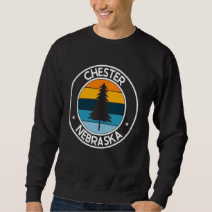 Sudadera Chester Nebraska NE U.E. City Orgullo Retro Sunset