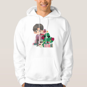 Sudadera Chibi Anime Niño Árbol de Navidad Acogedor & Regal