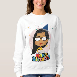Sudadera Chibi Chica de cumpleaños