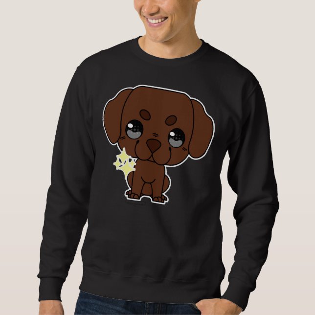 Sudadera Chibi Doggo PUpate Chocolate Lab (Anverso)