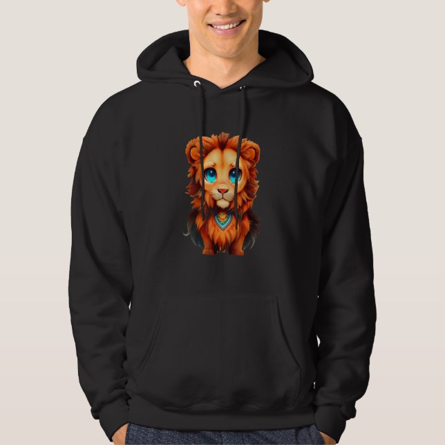 Sudadera Chibi Lion Cute León Rey De La Selva (Anverso)