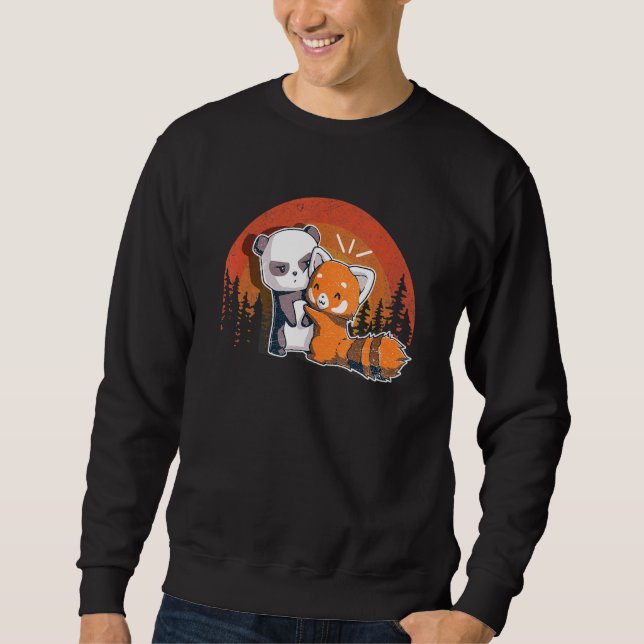 Sudadera Chibi Panda Bear Hugs Red Panda - Niños (Anverso)