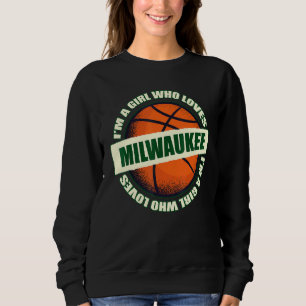 Sudadera Chica a quien le encanta Milwaukee Basketball B Ba