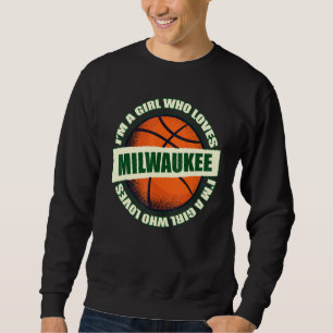 Sudadera Chica a quien le encanta Milwaukee Basketball B Ba