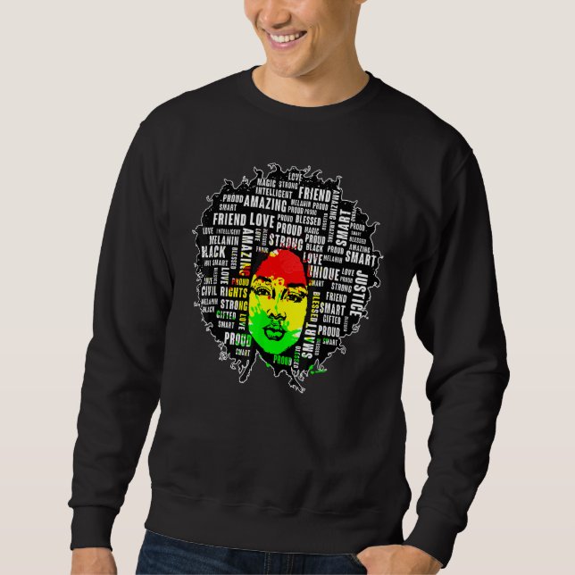 Sudadera Chica africano cita gráfico de historia negra (Anverso)