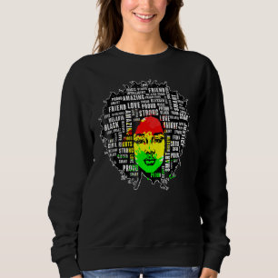 Sudadera Chica africano cita historiadora negra de camiseta