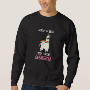 Sudadera Chica ama a Alpacas Llama Carl Arcoiris