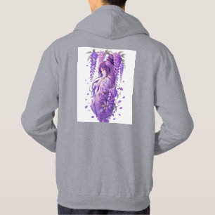 Sudadera Chica Anime de Wisteria Púrpura Arte