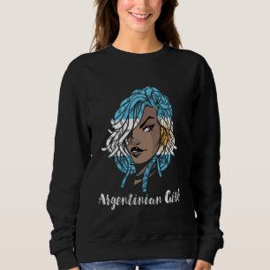 Sudadera Chica argentino encorvada corona bandera argentina