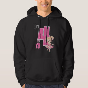 Sudadera Chica Ballerina de 4 años Ballet de cumpleaños Da