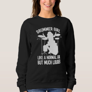 Sudadera Chica Baterista Como Una Chica Normal Pero Mucho M