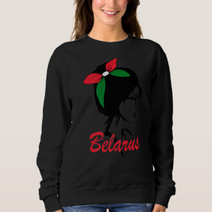 Sudadera Chica bielorrusa Mujeres de Bielorrusia Bandera de
