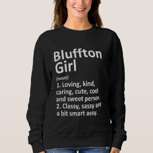 Sudadera Chica Bluffton en Indiana Funny City Home Roots