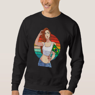 Sudadera Chica Brasileña Orgullo De Brasil Bandera De Brasi