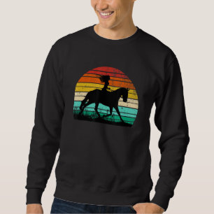 Sudadera Chica Caballo montando Rancho de Vintage