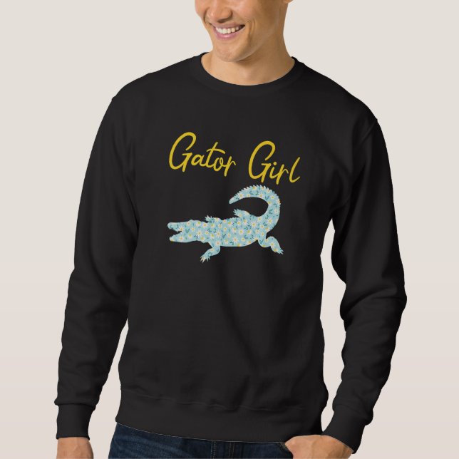 Sudadera Chica Caimán Cuidadora de Caimanes Cocodrilo (Anverso)