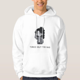 Sudadera Chica Chibi Cansada Pero Intentándolo