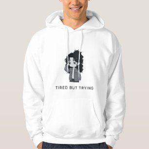 Sudadera Chica Chibi Cansada Pero Intentándolo
