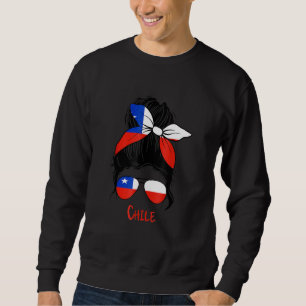 Sudadera Chica chileno Chica Chica Chilena Bandera