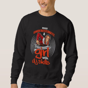 Sudadera Chica Con Auriculares De Dj Habilidades Deejay Tur