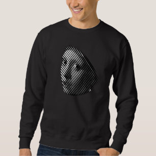 Sudadera Chica con Pearl Earring Arty Diagona en blanco y n