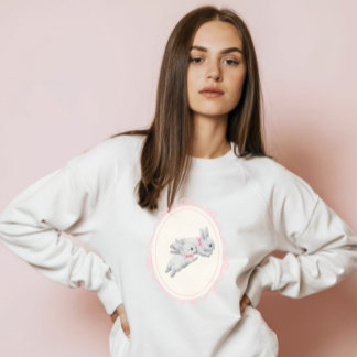 Sudadera Chica Coquette - Conejo de moda con arco rosa
