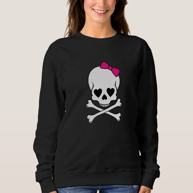 Sudadera Chica Cul Skull Crossbone Pirate Premium (Anverso)