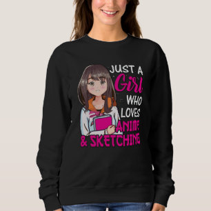 Sudadera Chica Cute Anime para Anime y Sketching Lover