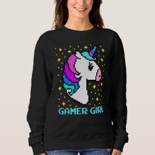 Sudadera Chica Cute Gamer Galaxy Unicorn Guay Video Juegos