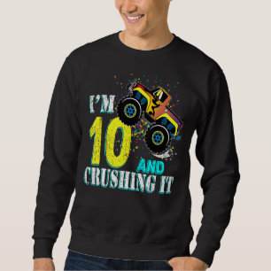 Sudadera chica de 10 años Camión Monstruo de Cumpleaños C