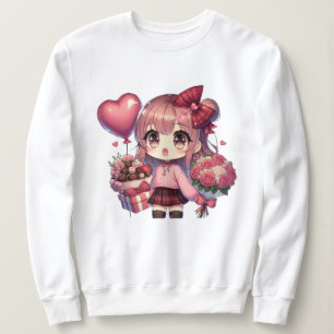 Sudadera Chica de anime de El día de San Valentín lindo