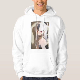 Sudadera chica de anime vestido de foco collar arco cabello