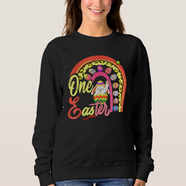 Sudadera Chica de arcoiris de limbo lindo conejo feliz sabo (Anverso)